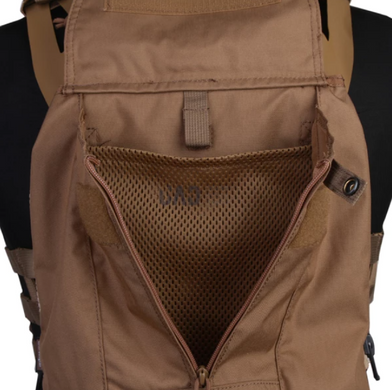 Фото Сумка панель-рюкзак на спину для плитоноски Emerson AVS на ZIP и MOLLE Койот