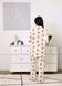 Фото №3 з 6 товару Жіноча муслінова піжама Штани + Рубашка Ведмедики Тедді Крем