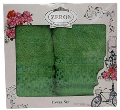 Фото Набір махрових рушників 100% Бавовна 450 г Zeron Grass Зелений