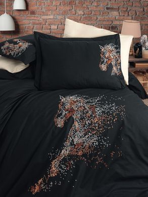 Фото Комплект постільної білизни Poplin Maribo Royal Siyah хм40897