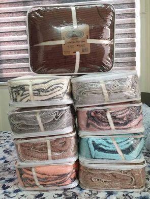 Фото Покрывало жаккардовое Welsoft с наволочками TM Zeron Stripes Пудровое