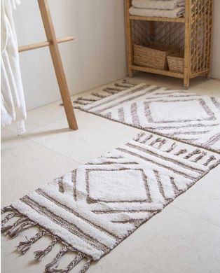 Фото Набір прямокутних килимків у ванну Irya Hoover Кahverengi Кавовий