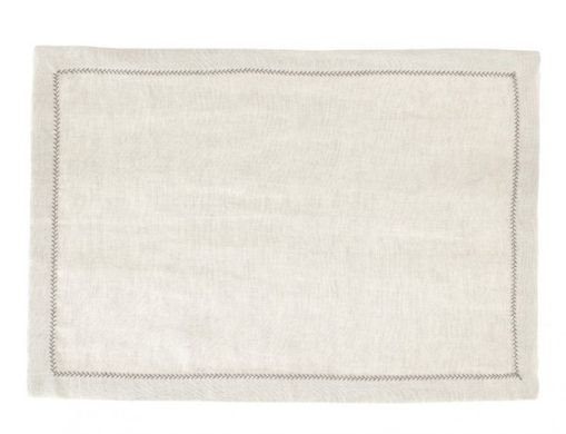Фото Ллляна скатертина з вишивкою Lotus Home Benna Linen Off White