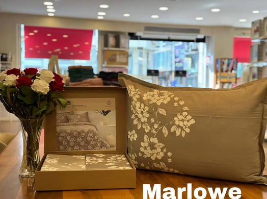 Фото Комплект постільної білизни TAC Organik Saten Marlowe Сатин 100% Бавовна р-60308885