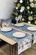 Фото №1 з 6 товару Скатертина новорічна гобеленова  Прованс Блакитне Сяйво