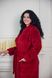 Фото №2 из 9 товара Женский теплый халат Welsoft с капюшоном на молнии Бордовый 1095