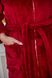 Фото №5 из 9 товара Женский теплый халат Welsoft с капюшоном на молнии Бордовый 1095