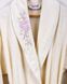 Фото №2 из 4 товара Махровый халат + полотенце 100% Хлопок Begonville Bouquet Кремовый