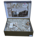 Фото №1 из 3 товара Скатерть прямоугольная велюровая с кружевом Selin Gizem Set Кремовая