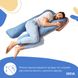 Фото №4 з 13 товару Мультифункціональна подушка для вагітних Ideia Comfortable U-Shaped Сіро Біла