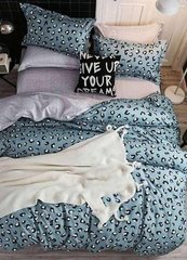 Фото Комплект постельного белья Selena Бирюзвый Леопард Бязь Люкс 100629