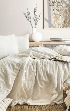 Фото Комплект постельного белья Вареный Хлопок Saheser Jacquard Salve Krem