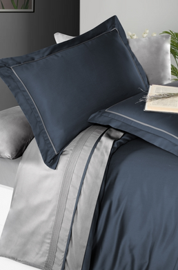 Фото Сатиновое постельное белье First Choice Deluxe Satin Dark Serenity Denim-Grey