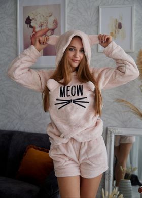 Фото Домашний костюм-пижама Мишка Meow Пудровый 9011