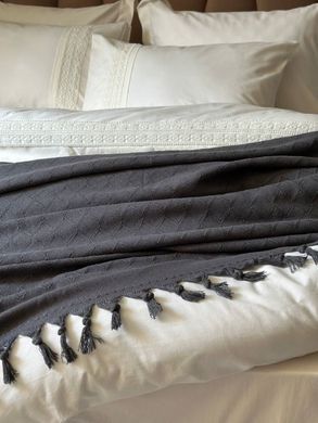 Фото Хлопковое Покрывало Пике Saheser Bari Grey