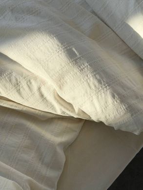 Фото Комплект постельного белья Вареный Хлопок Saheser Jacquard Salve Krem