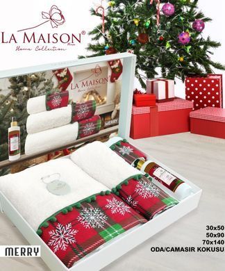 Фото Набор из 3-х махровых полотенец La Maison 100% Хлопок Merry