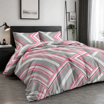 Фото Постельное белье Поликоттон Geometric Blush Lines Bedding Set