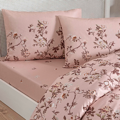 Фото Комплект постельного белья TAC 100% Хлопок Sorel Pembe