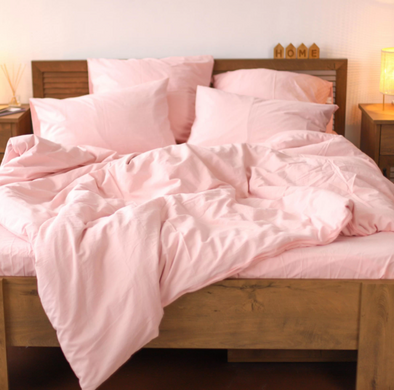 Фото Комплект постельного белья Viluta Вареный Хлопок Tiare Wash 30 Розовая Пудра
