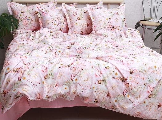Фото Комплект постельного белья ТМ TAG Сатин Premium Розовая Симфония PT-007