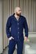 Фото №4 из 8 товара Мужская пижама с Муслина с кантом на пуговицах Штани + Кофта Синяя 405
