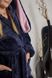 Фото №4 из 7 товара Женский теплый халат с капюшоном с ушками Welsoft Синий 1030