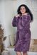 Фото №1 из 10 товара Женский теплый халат Welsoft с капюшоном на молнии Лавандовый 1095