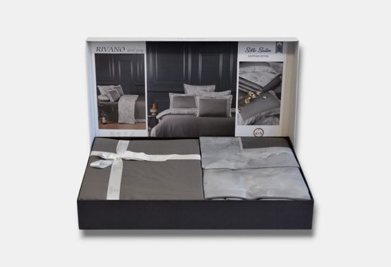 Фото Постільна білизна La Romano Silk Satin Rivano Steelgrey 40789