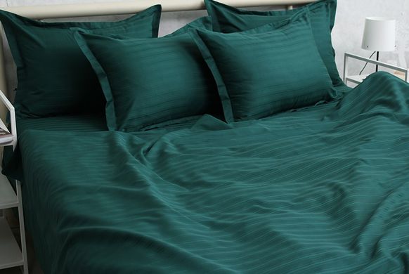 Фото Комплект постельного белья ТМ Tag Multistripe 100% Хлопок Зелёный MST-16