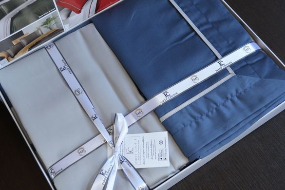 Фото Сатиновое постельное белье First Choice Deluxe Satin Dark Serenity Denim-Grey