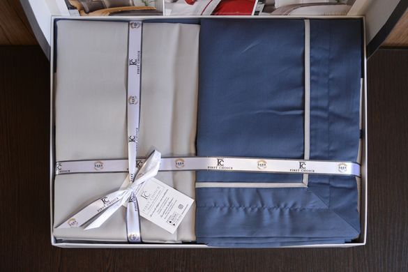 Фото Сатиновое постельное белье First Choice Deluxe Satin Dark Serenity Denim-Grey