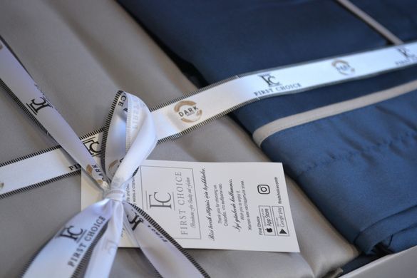 Фото Сатиновое постельное белье First Choice Deluxe Satin Dark Serenity Denim-Grey