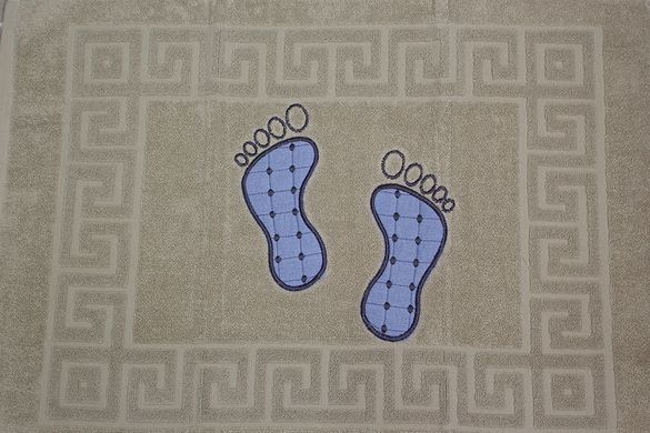 Фото Рушник-килимок для ніг махровий 100% Бавовна 650 г Бежевий Ніжки