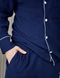 Фото №6 з 8 товару Чоловіча піжама з Мусліну з кантом на гудзиках Штани + Кофта Синя 405