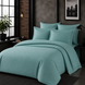 Фото №1 з 3 товару Комплект постільної білизни Cotton Shine Stripe Satin Turkuaz 40483