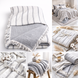 Фото №4 з 5 товару Покривало муслінове Culha Exclusive Muslin Light Grey Смужка