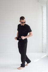Фото Чоловічі штани з Мусліну V.Velika Чорні 123/23 чорний