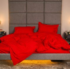 Фото Комплект постельного белья Viluta Tiare Сатин Страйп № 82 Красный