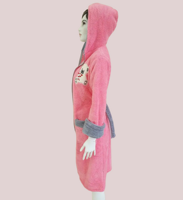 Фото Жіночий довгий махровий халат на блискавці Welsoft Zeron Коралово-рожевий