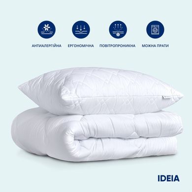 Фото Классическая пуховая подушка на молнии Ideia H&S Classic Soft Белая