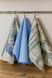 Фото №3 з 6 товару Набір бавоняних рушників-серветок в торбі Прованс Блакитні Квіти