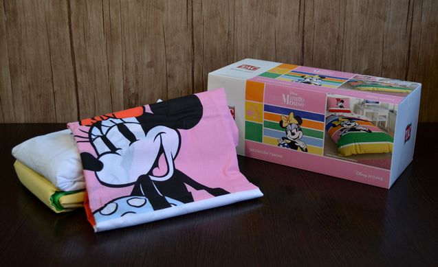 Фото Постільна білизна TAC Disney Minnie Mouse Rainbow Ranforce Ранфорс 100% Бавовна