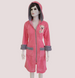 Фото №1 из 10 товара Женский длинный махровый халат на молнии Welsoft Zeron Кораллово-розовый
