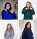 Фото №11 з 13 товару Довгий жіночий теплий халат з каптуром Welsoft Бірюзовий 1023 1024