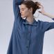 Фото №4 из 4 товара Женская длинная муслиновая рубашка - платье  Penelope Serli Индиго
