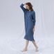 Фото №1 из 4 товара Женская длинная муслиновая рубашка - платье  Penelope Serli Индиго
