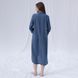 Фото №2 из 4 товара Женская длинная муслиновая рубашка - платье  Penelope Serli Индиго