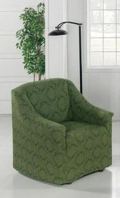 Фото Жакардовий чохол для крісла Без Спідниці №8 Зелений