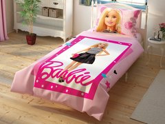 Фото Комплект постельного белья TAC Disney Barbie Cek простынь на резинке Кукла Барби